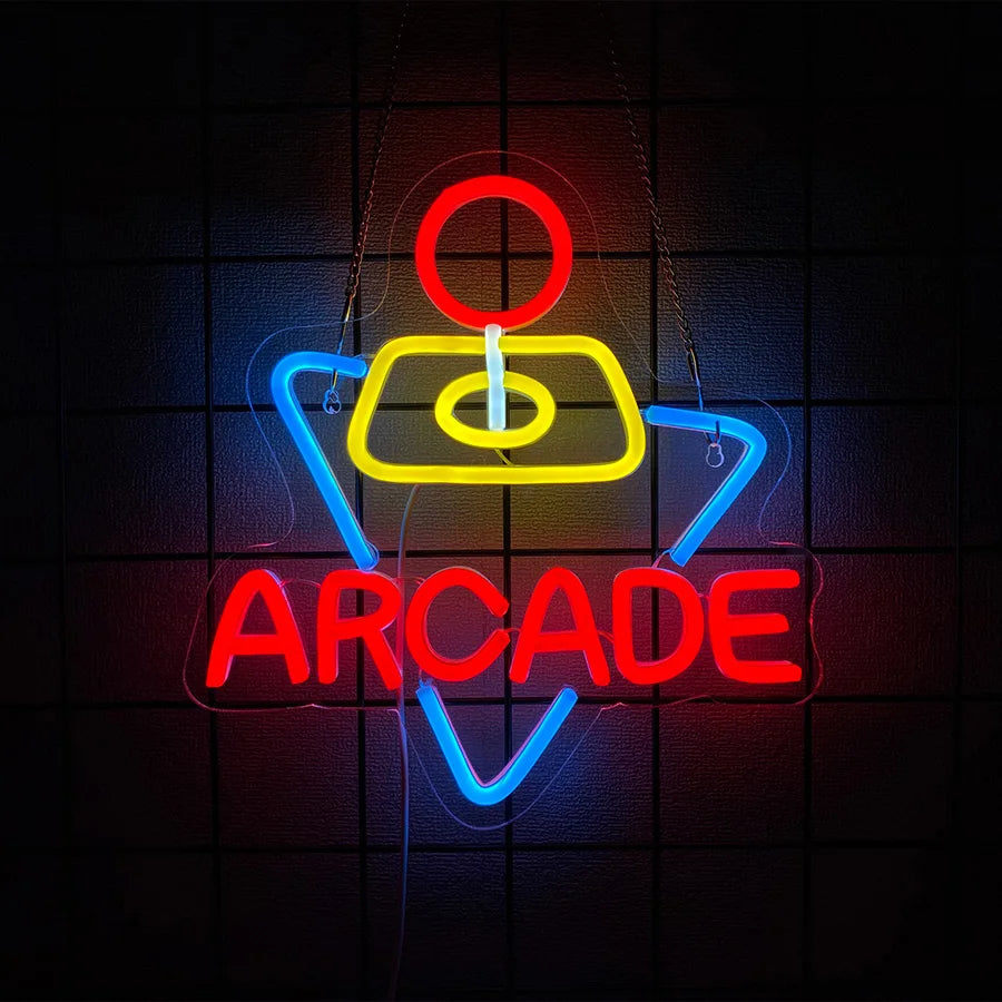 Arcade Neon Sign, Led Letter Light Console Icon Usb Powered, Used For Game Halls, Clubs, Bar Parties, Bedrooms, Man Caves Decor. - WATTSGOOD