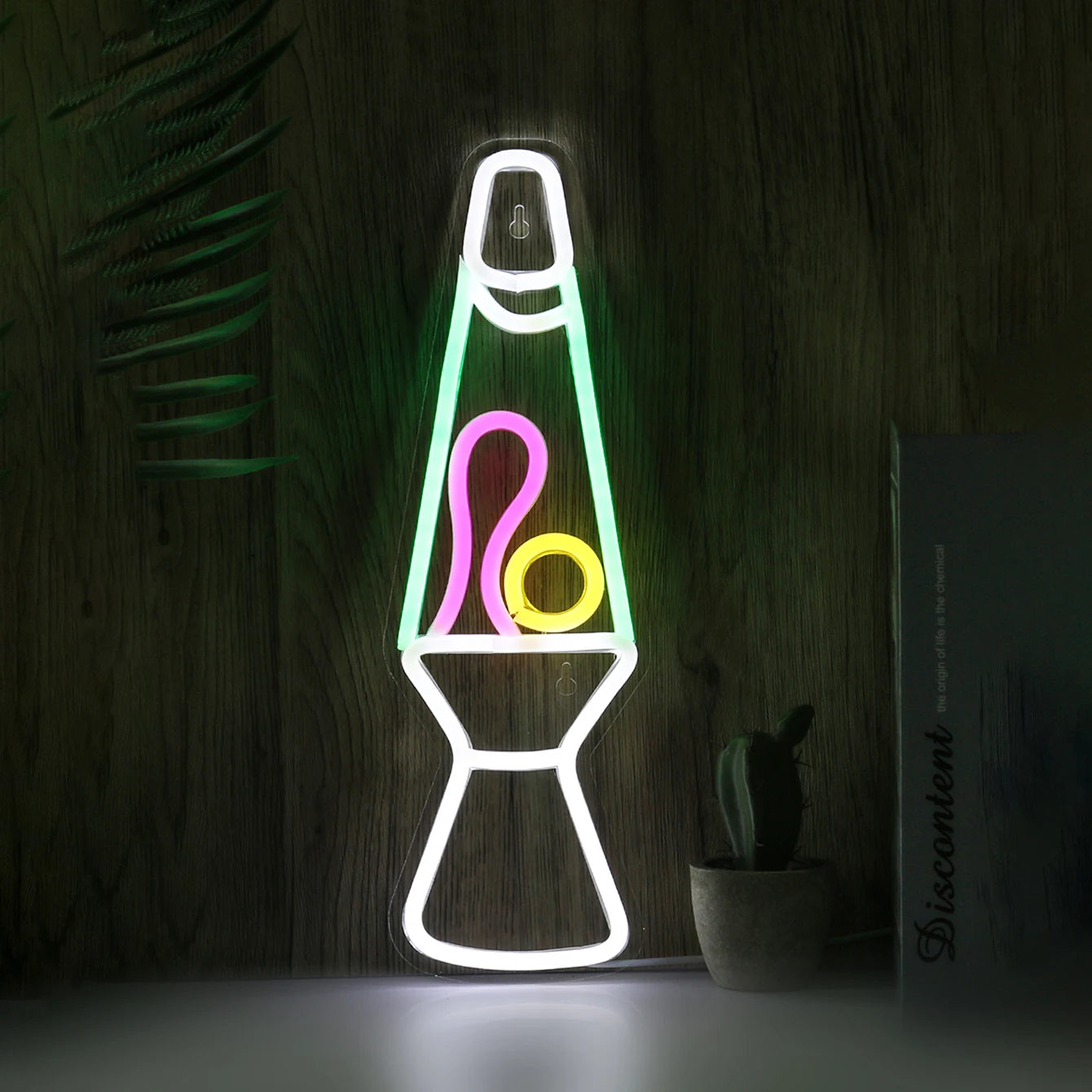 Lava Lamp LED Neon Sign – USB Powered, Wall Mountable, Colourful Decor - WATTSGOOD