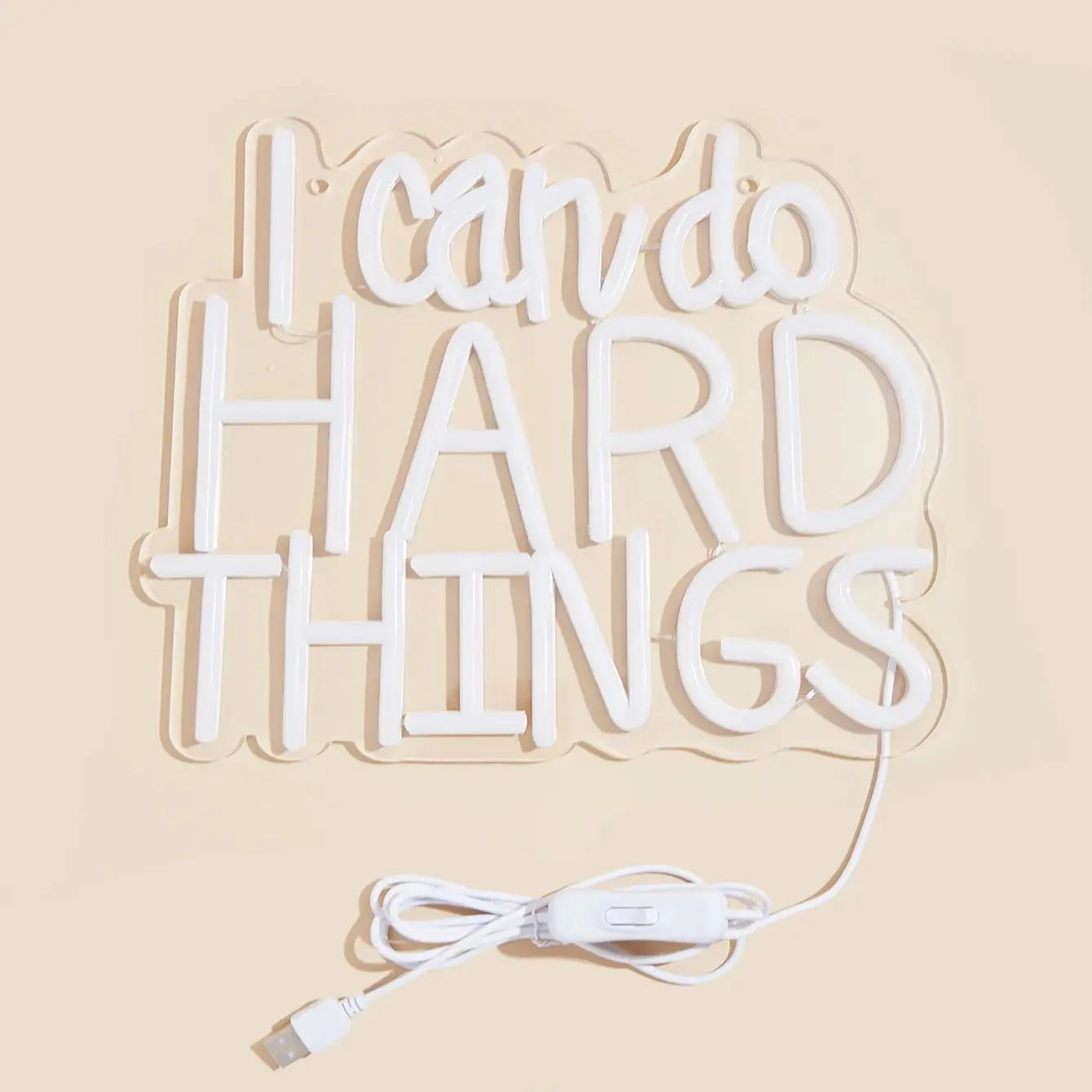 I Can Do Hard Things LED Neon Sign - WATTSGOOD