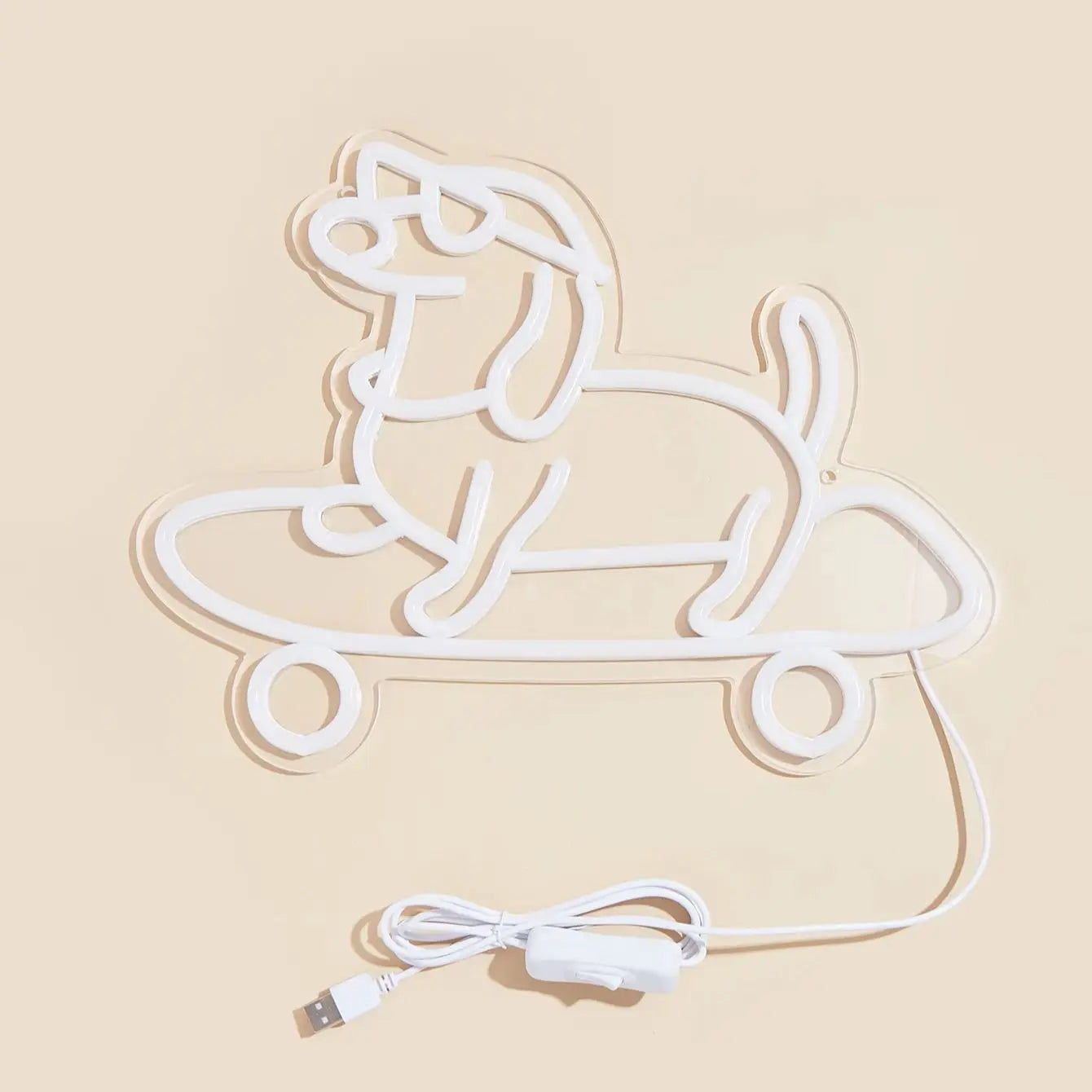 Skating Dachshund LED Neon Sign - WATTSGOOD