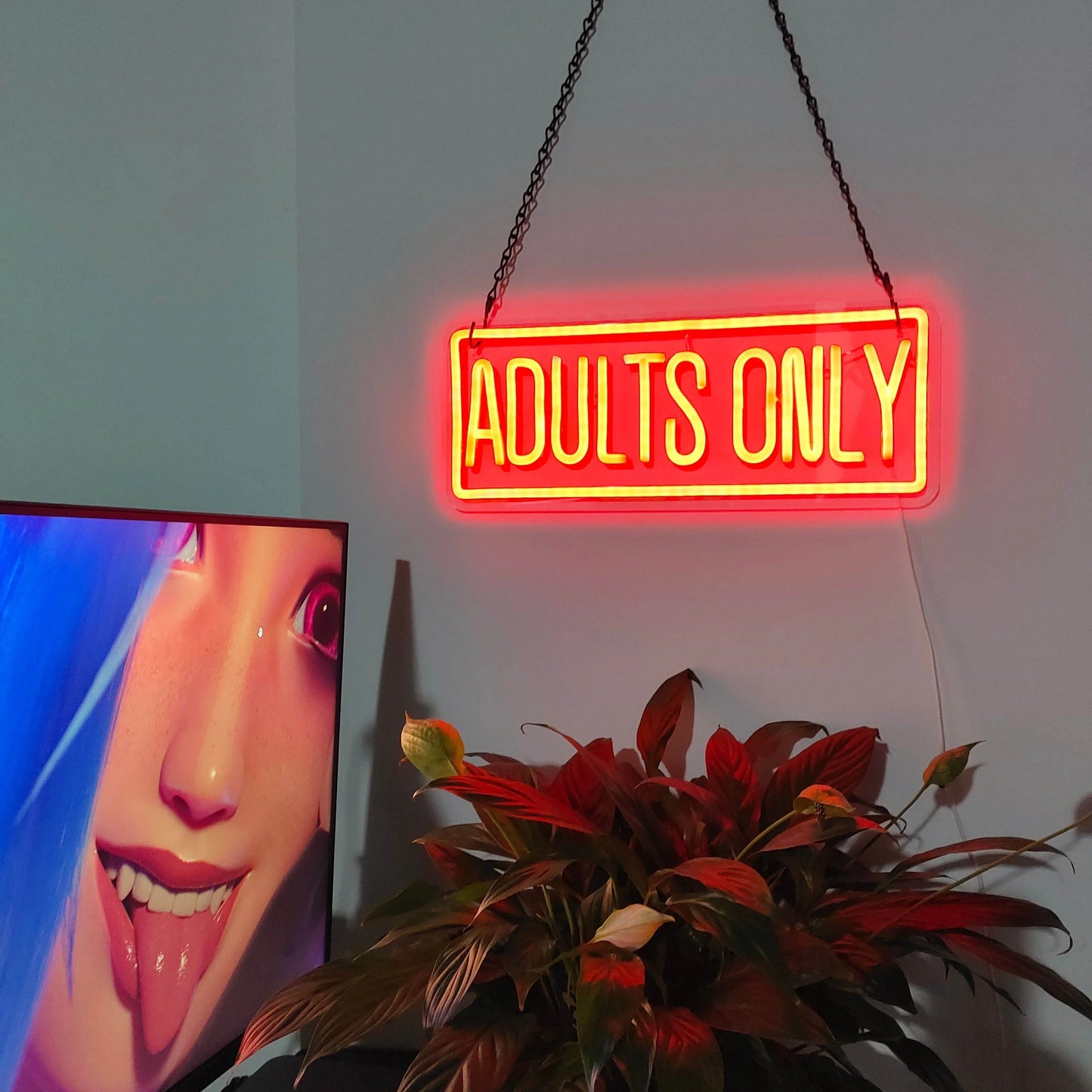 Adults Only Red Neon Sign - WATTSGOOD