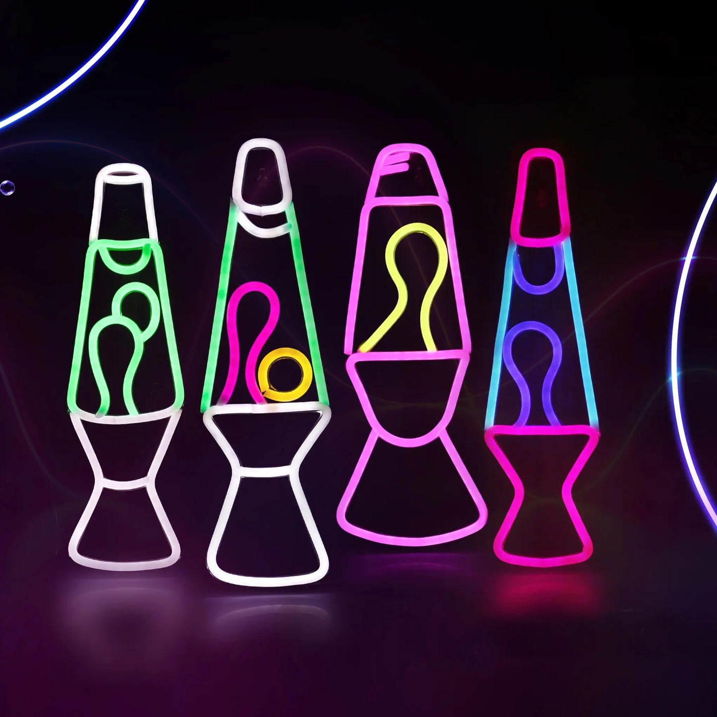 Lava Lamp LED Neon Sign – USB Powered, Wall Mountable, Colourful Decor - WATTSGOOD
