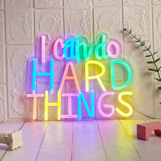 I Can Do Hard Things LED Neon Sign - WATTSGOOD