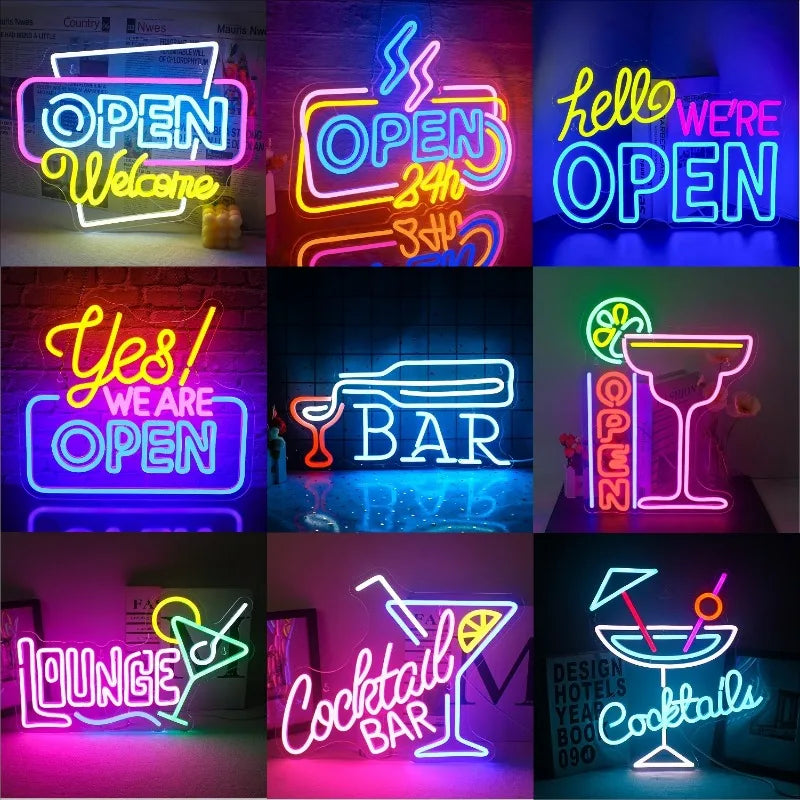 Bar Neon LED Signs – USB Wall Lights for Bars - WATTSGOOD