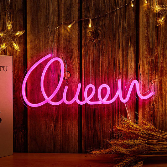 Queen Pink LED Neon Sign - WATTSGOOD