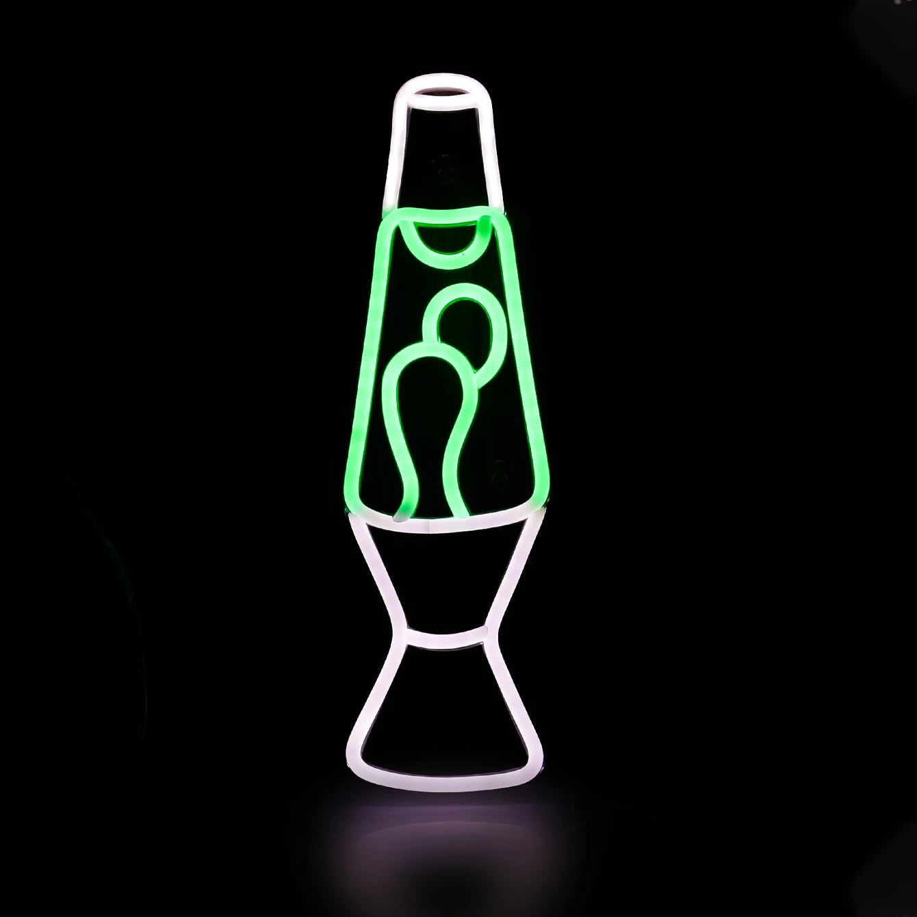 Lava Lamp LED Neon Sign – USB Powered, Wall Mountable, Colourful Decor - WATTSGOOD