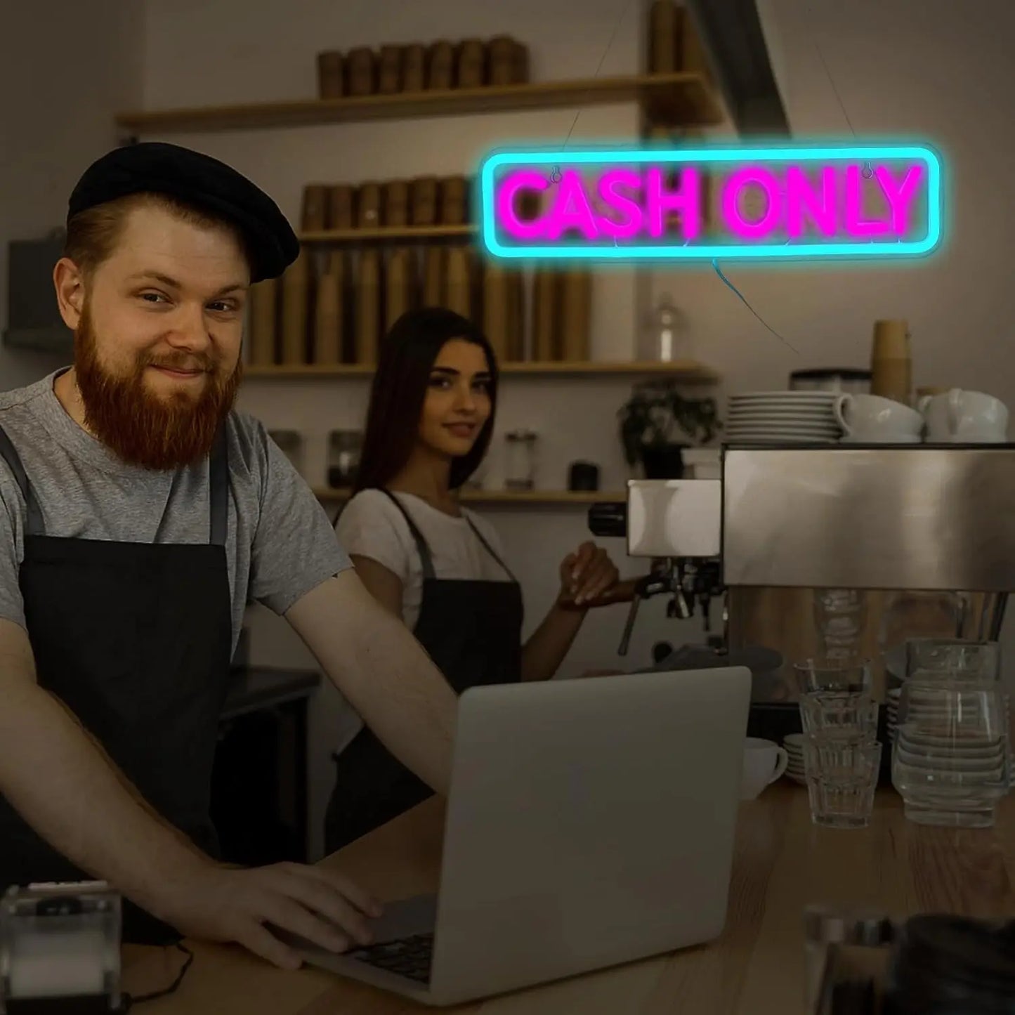 CASH ONLY LED NEON SIGN - WATTSGOOD