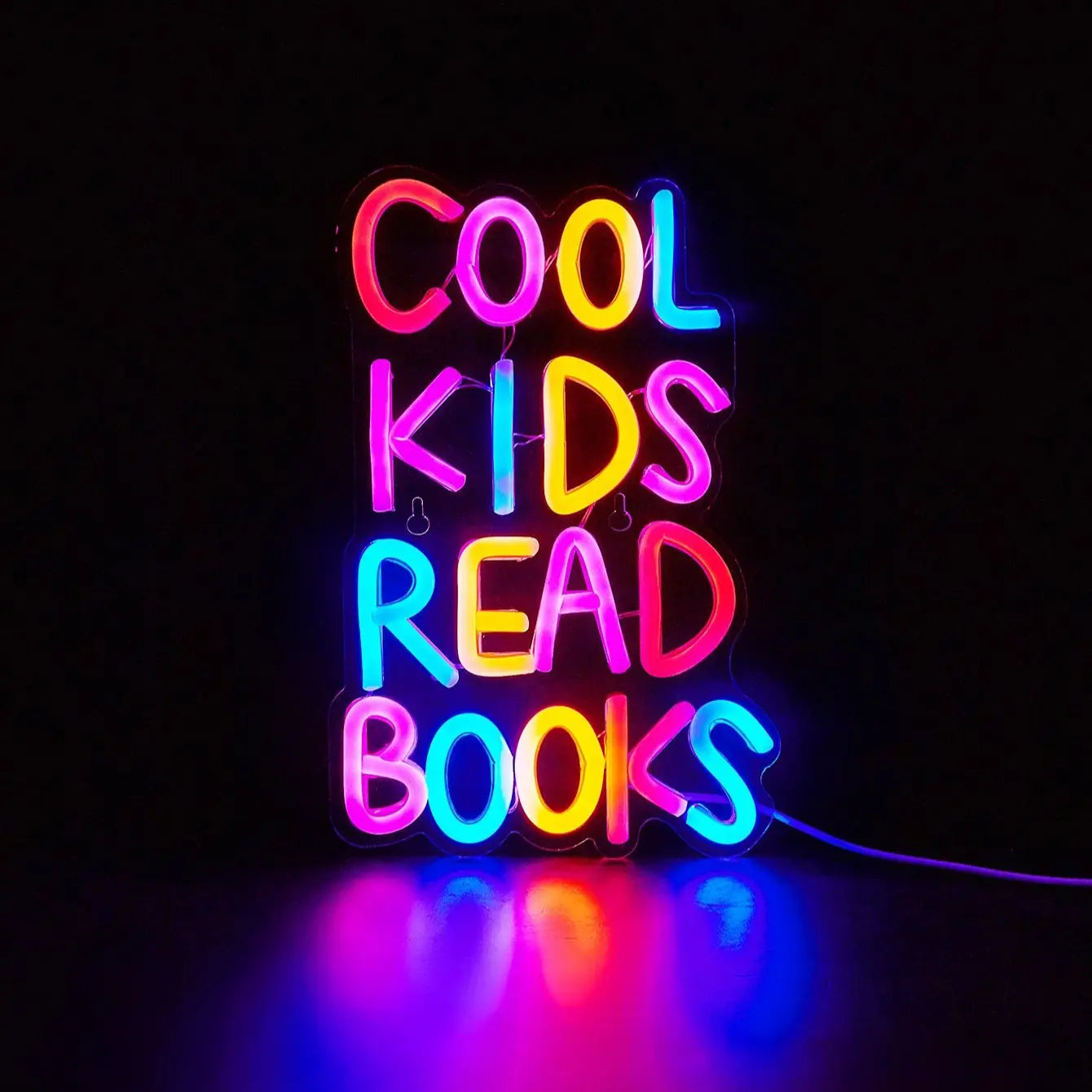 Cool kids read books LED neon light