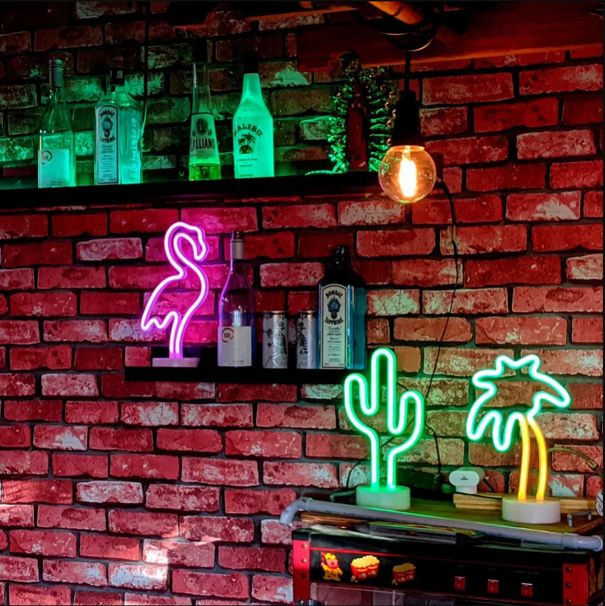 LED neon light stands