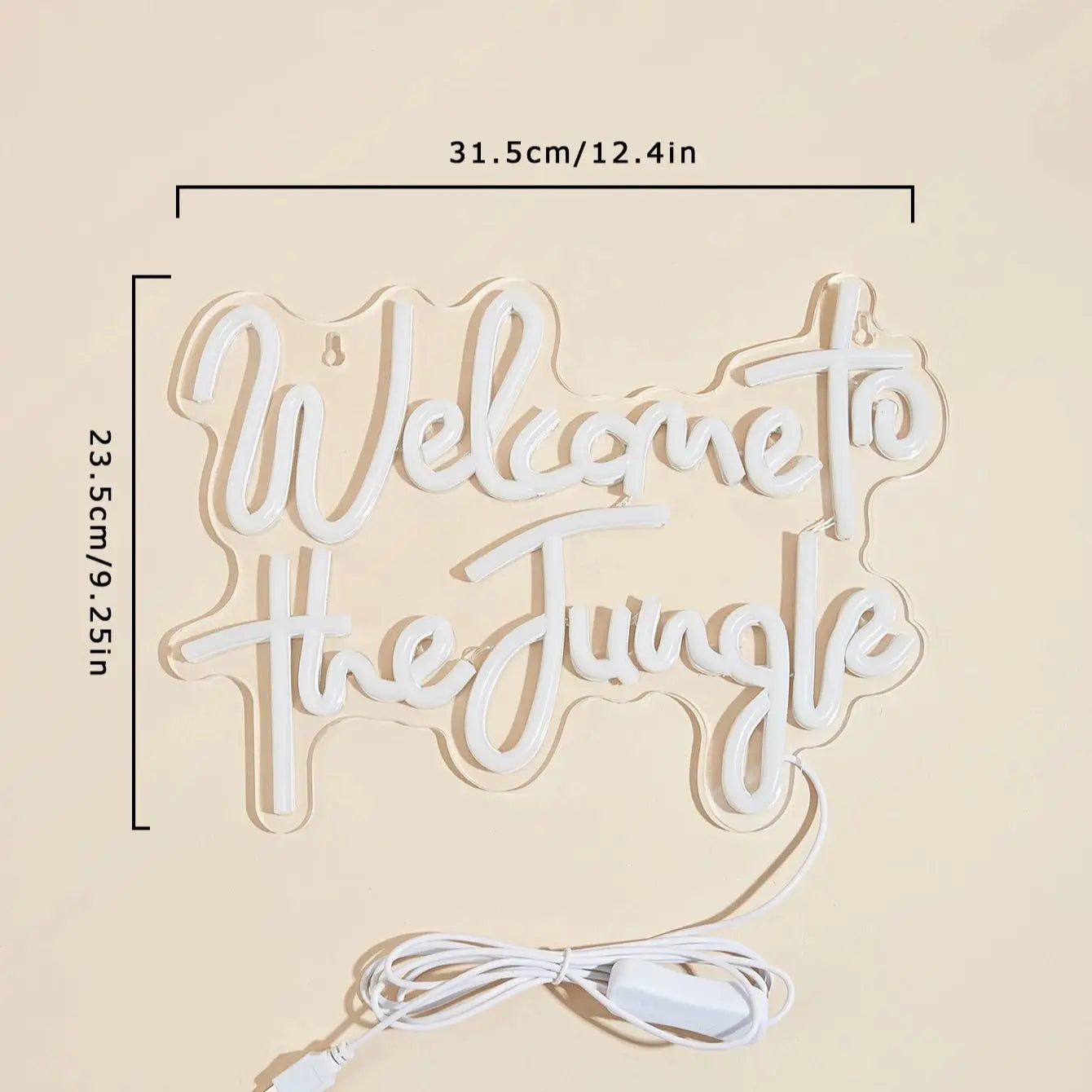 LED Neon Welcome to Jungle USB Powered Neon Sign - WATTSGOOD