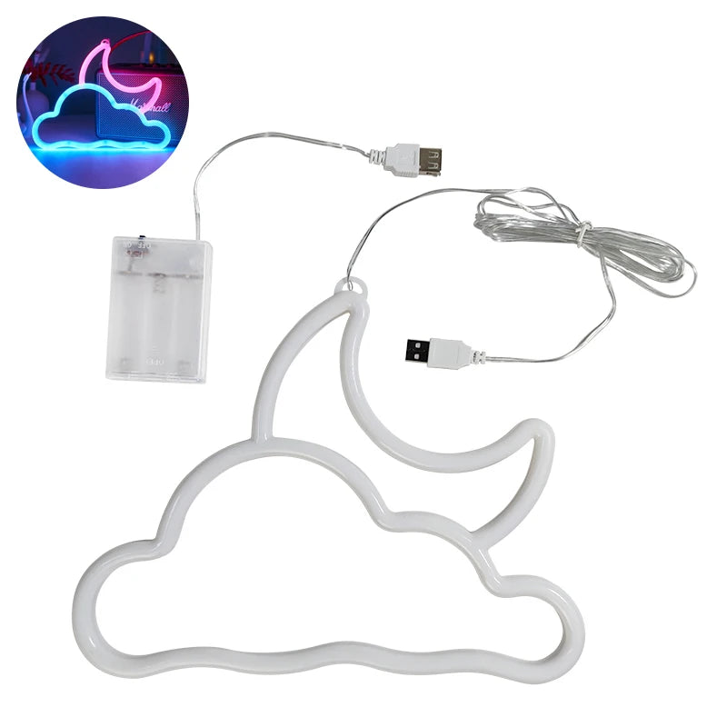 Moon and cloud LED Neon light - WATTSGOOD