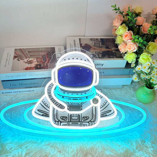 Spaceman Neon Sign, Astronaut Art Decor, Cosmonaut Neon Sign Art, Custom Neon Sign, Spaceman Wall Decoration - WATTSGOOD