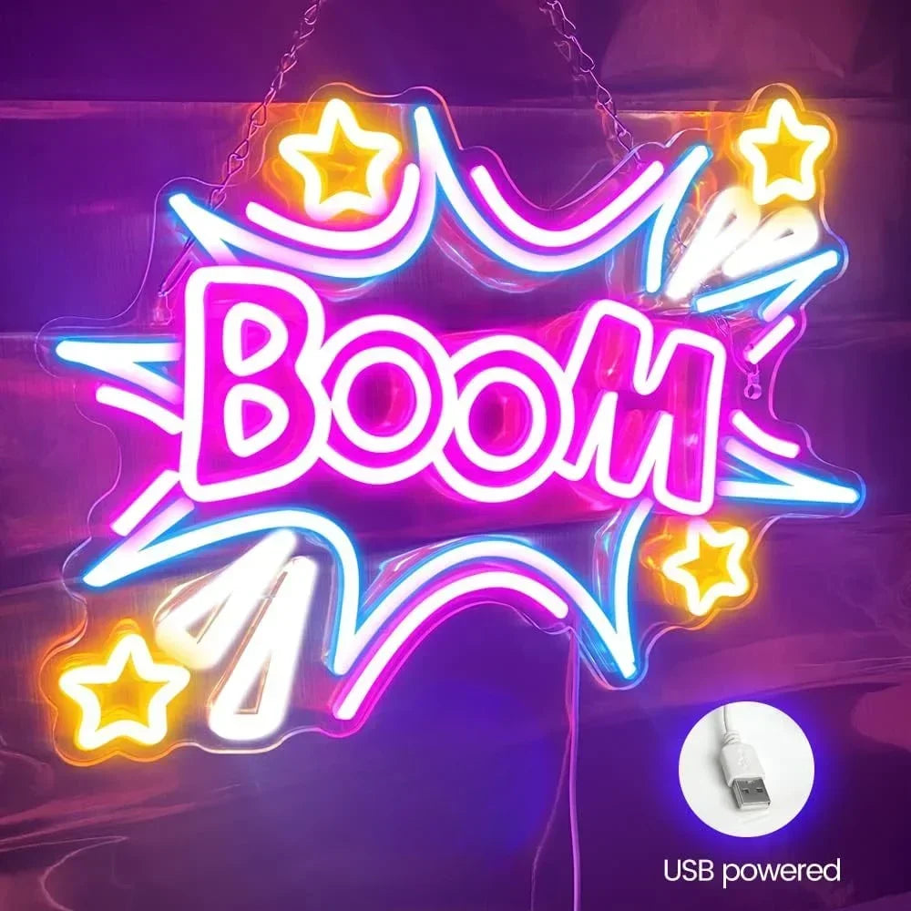 Boom Neon LED Sign - WATTSGOOD