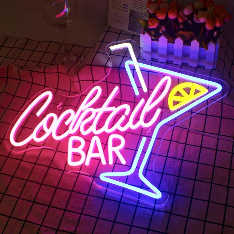 Bar Neon LED Signs – USB Wall Lights for Bars - WATTSGOOD