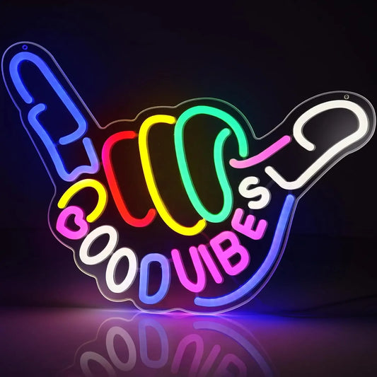 Insegna al neon a LED Good Vibes 