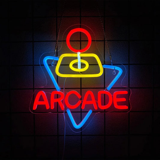 Arcade Neon Sign, Led Letter Light Console Icon Usb Powered, Used For Game Halls, Clubs, Bar Parties, Bedrooms, Man Caves Decor. - WATTSGOOD