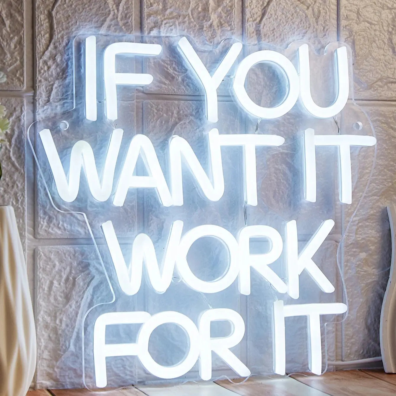 Chi-buy LED Neon Work Hard USB Powered Neon Signs Night Light 3D Wall Art Bedroom Room Decor Lamp Signs Birthday Gift - WATTSGOOD