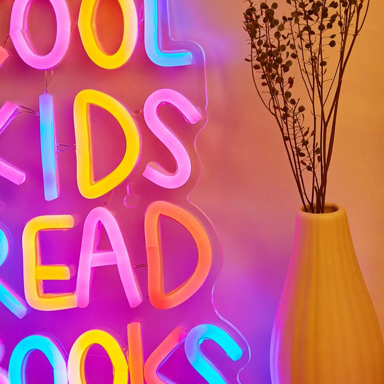 Cool Kids Read Books LED Neon Sign