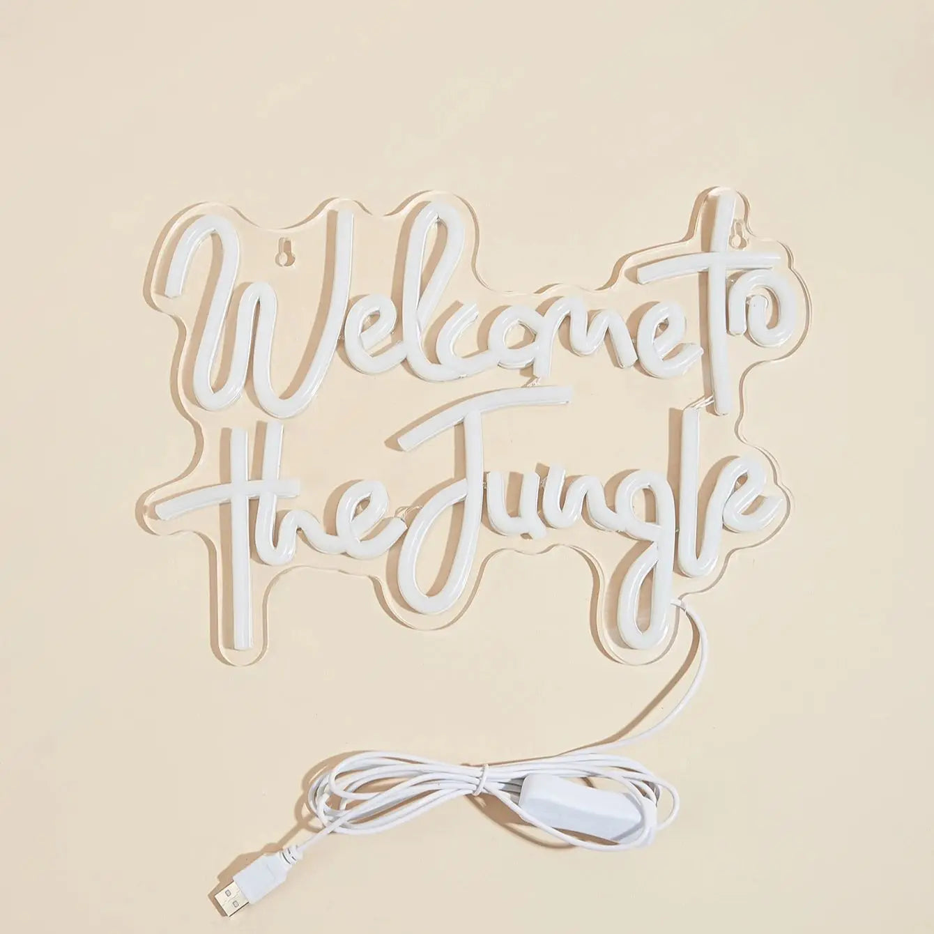 LED Neon Welcome to Jungle USB Powered Neon Sign