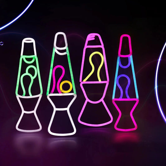 Lava Lamp LED Neon Sign – USB Powered, Wall Mountable, Colourful Decor - WATTSGOOD