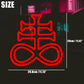 Gothic Infinity Cross LED Neon Light