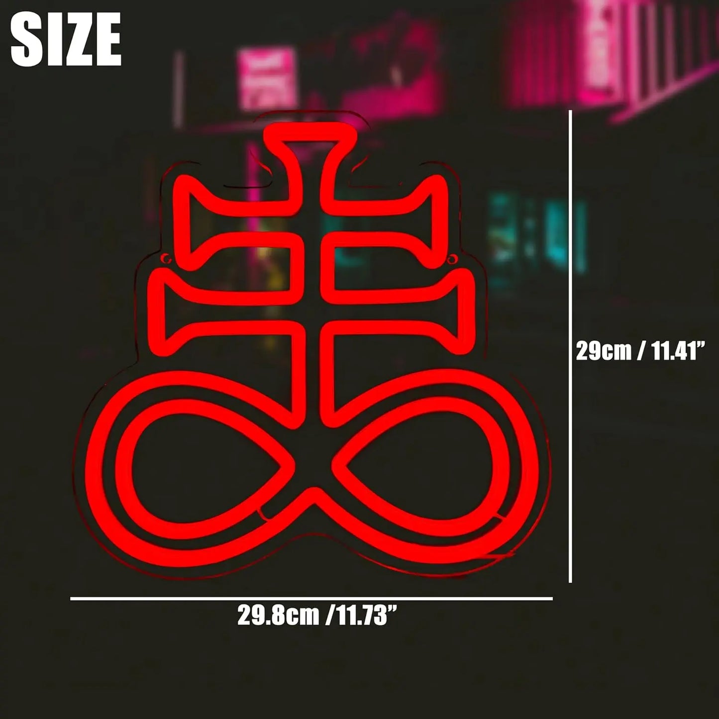 Gothic Infinity Cross LED Neon Light