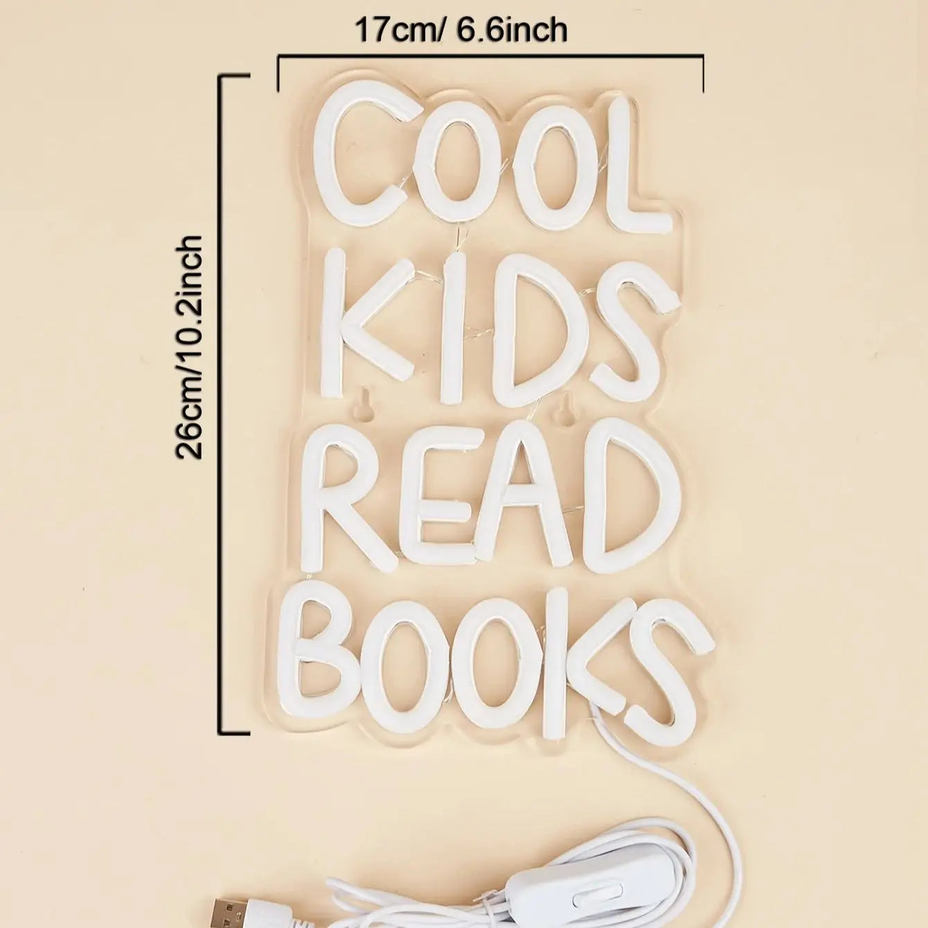 Cool Kids Read Books LED Neon Sign