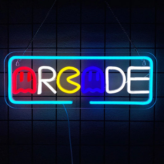 Neon Sign Of Arcade, Used For Wall Decoration, Usb Powered, Used For Artistic Decor Of Game Rooms, Clubs, Bars And Man Caves. - WATTSGOOD