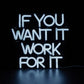 Chi-buy LED Neon Work Hard USB Powered Neon Signs Night Light 3D Wall Art Bedroom Room Decor Lamp Signs Birthday Gift - WATTSGOOD