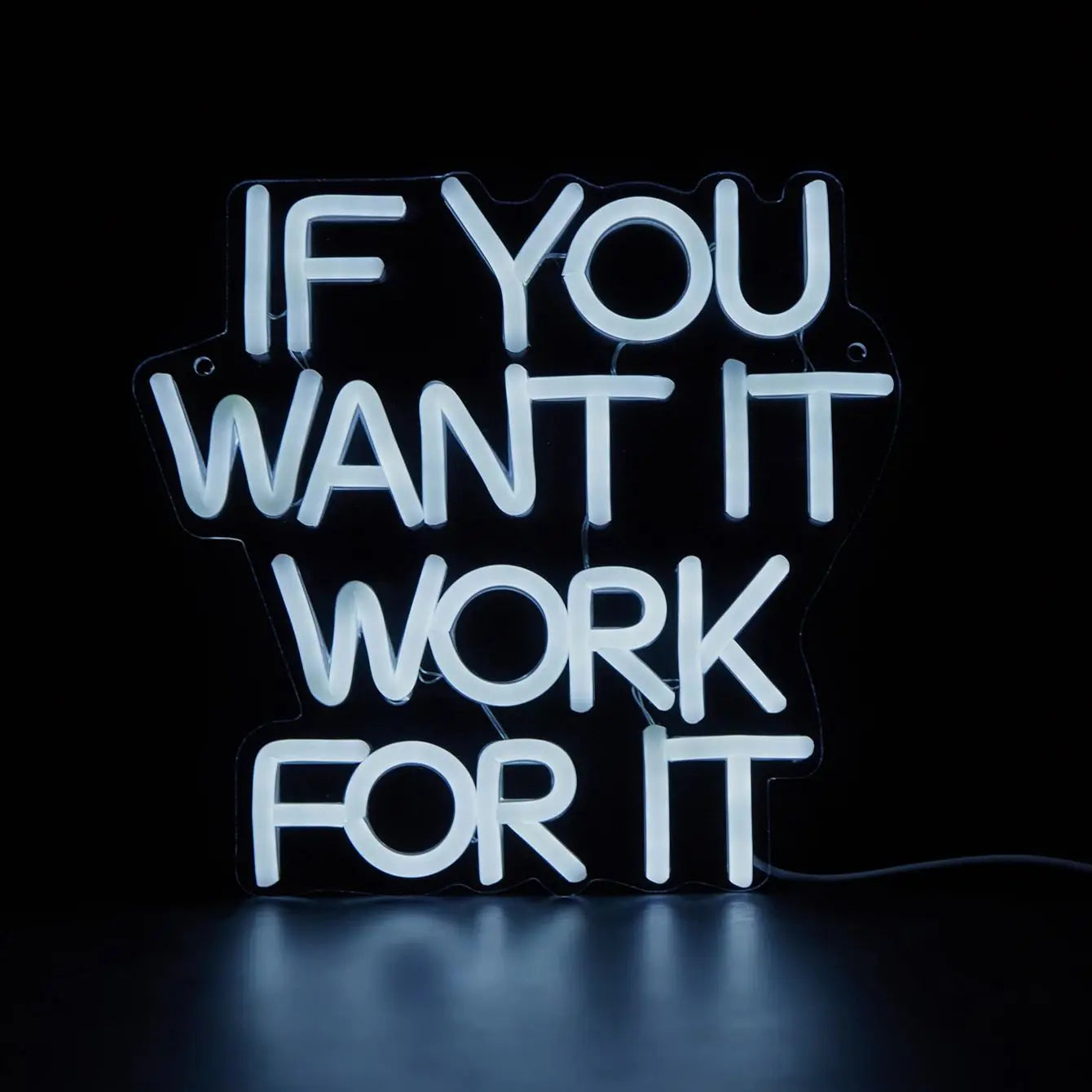 Chi-buy LED Neon Work Hard USB Powered Neon Signs Night Light 3D Wall Art Bedroom Room Decor Lamp Signs Birthday Gift - WATTSGOOD