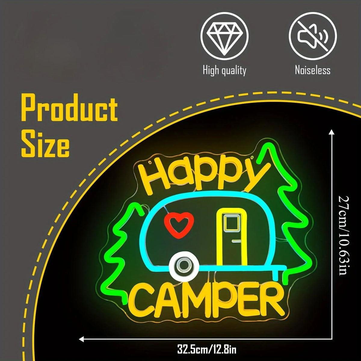 Led Neon Sign Rv Storage Happy Camping Neon Sign | LED Light for RV & Parties | Wattsgood