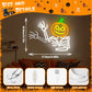 Waving Skeleton Pumpkin Neon Sign