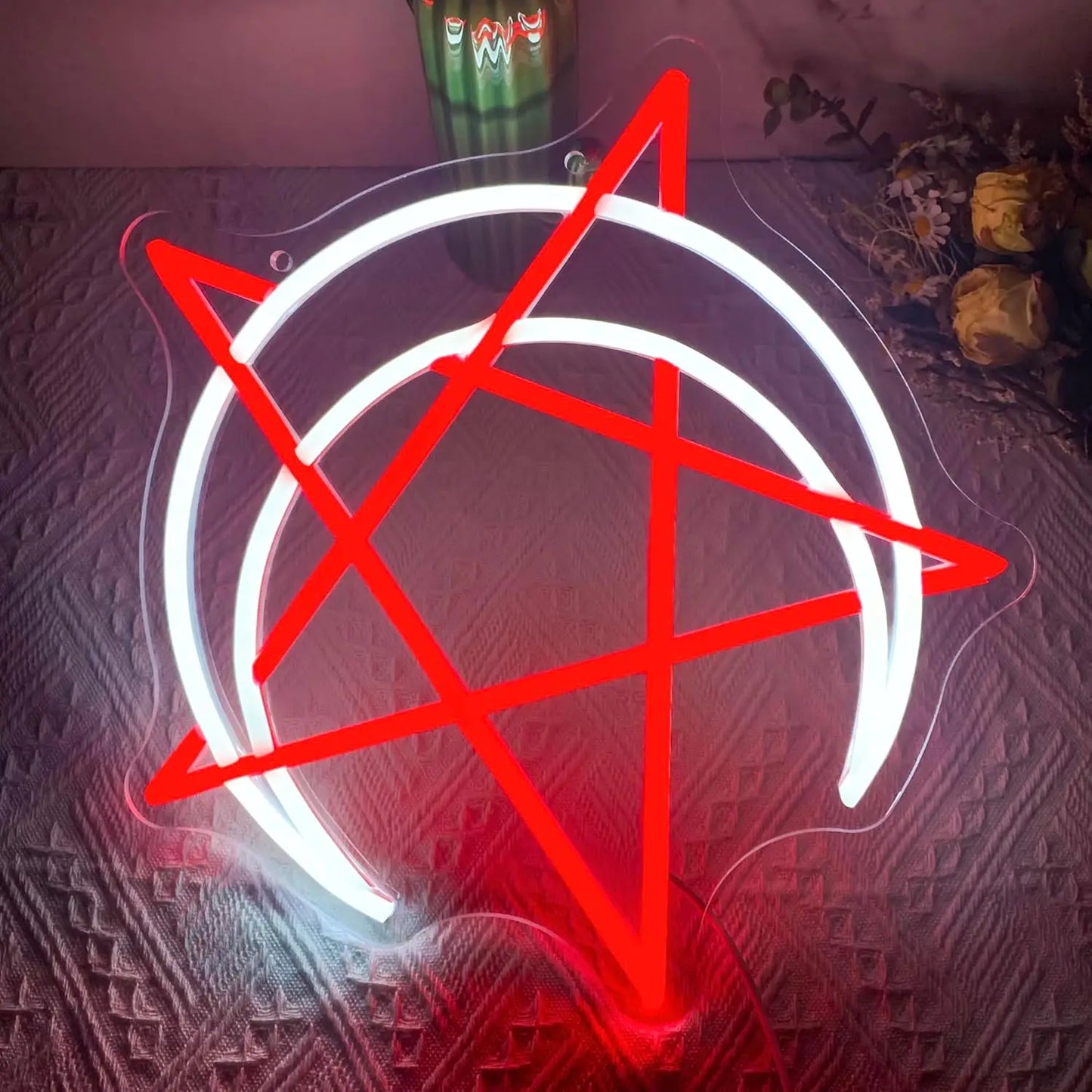 Moon and Pentagram LED Neon Light