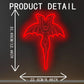infernal winged figure led wall light