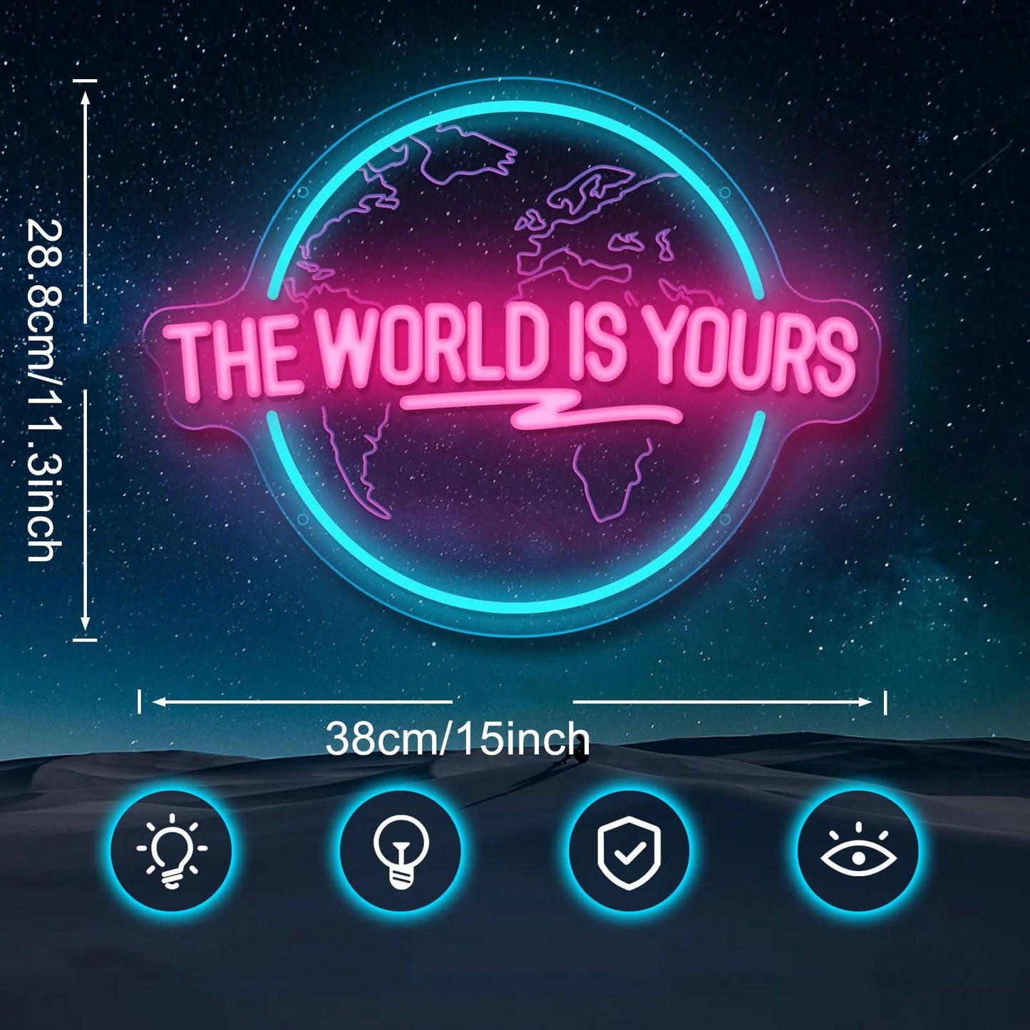 The World Is Yours LED Neon Sign