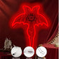 infernal winged figure led wall light