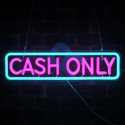 CASH ONLY LED NEON SIGN - WATTSGOOD