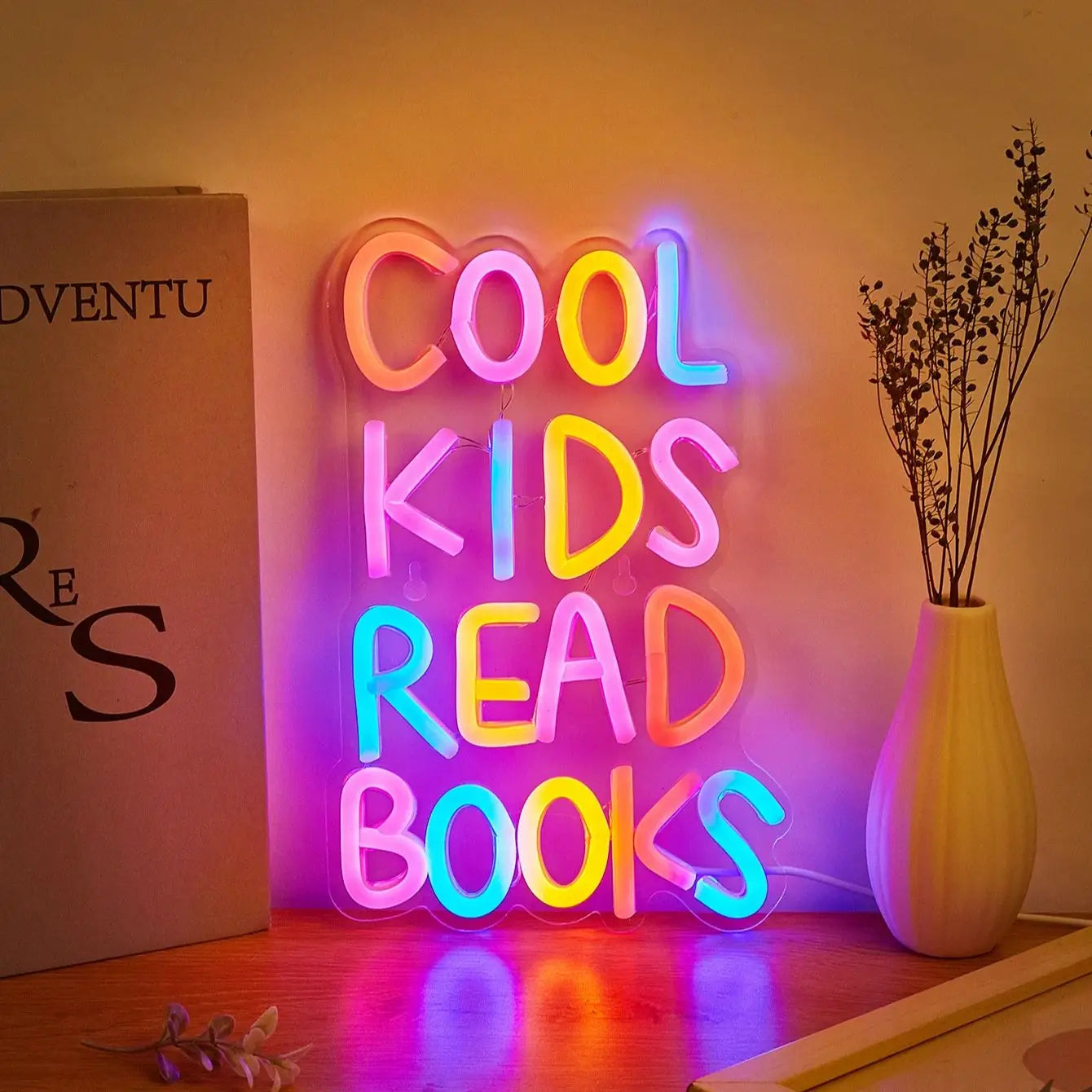 Cool Kids Read Books LED Neon Sign | WATTSGOOD