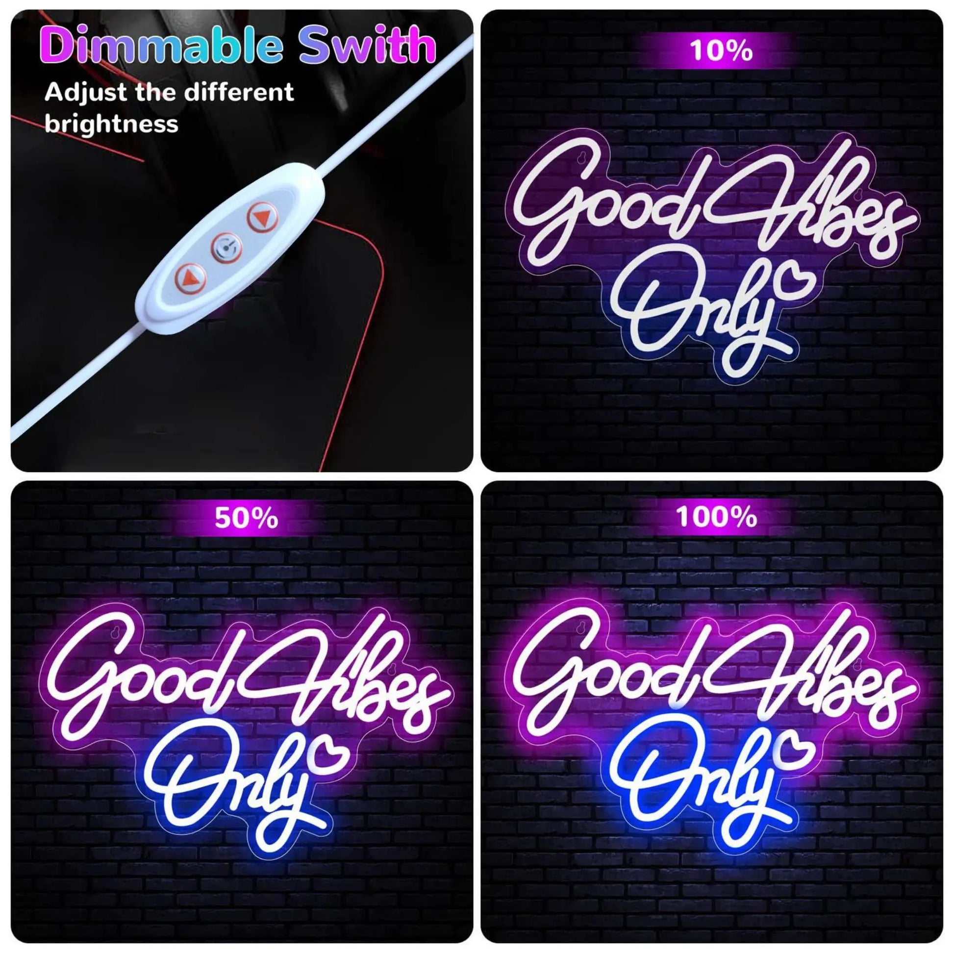 Good Vibes Only Neon Sign - WATTSGOOD