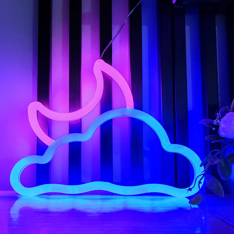 Moon and cloud LED Neon light - WATTSGOOD