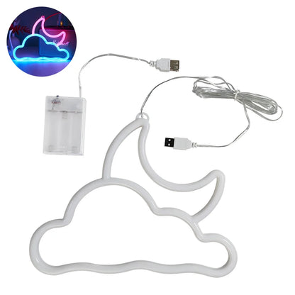 Moon and cloud LED Neon light - WATTSGOOD