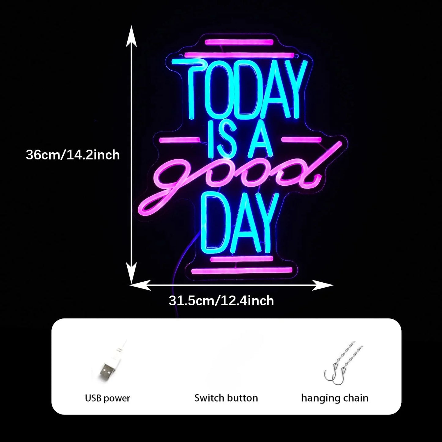 Today Is A Good Day LED Neon Sign - WATTSGOOD